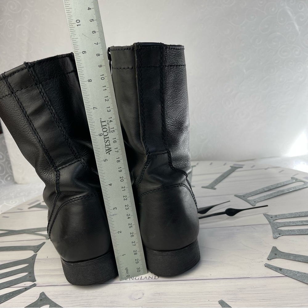 Steve Madden Black Combat Boots - Picture 6 of 14